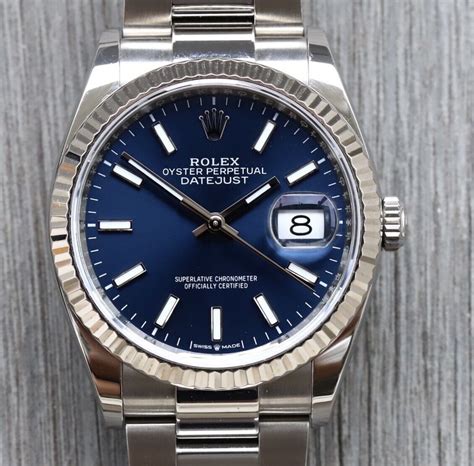 rolex 36mm blue